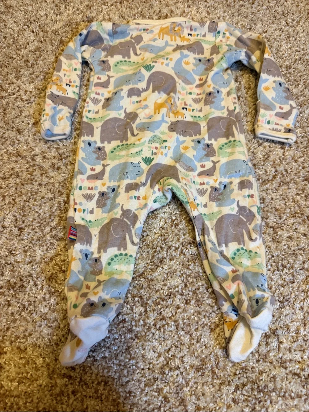 Magnetic Me Organic Cotton Magnetic Footie Size 0-3M Little Lovin Animals